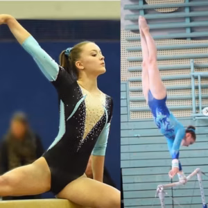 Annika Heimer turnt Riesen oder Riesenfelgen am reck